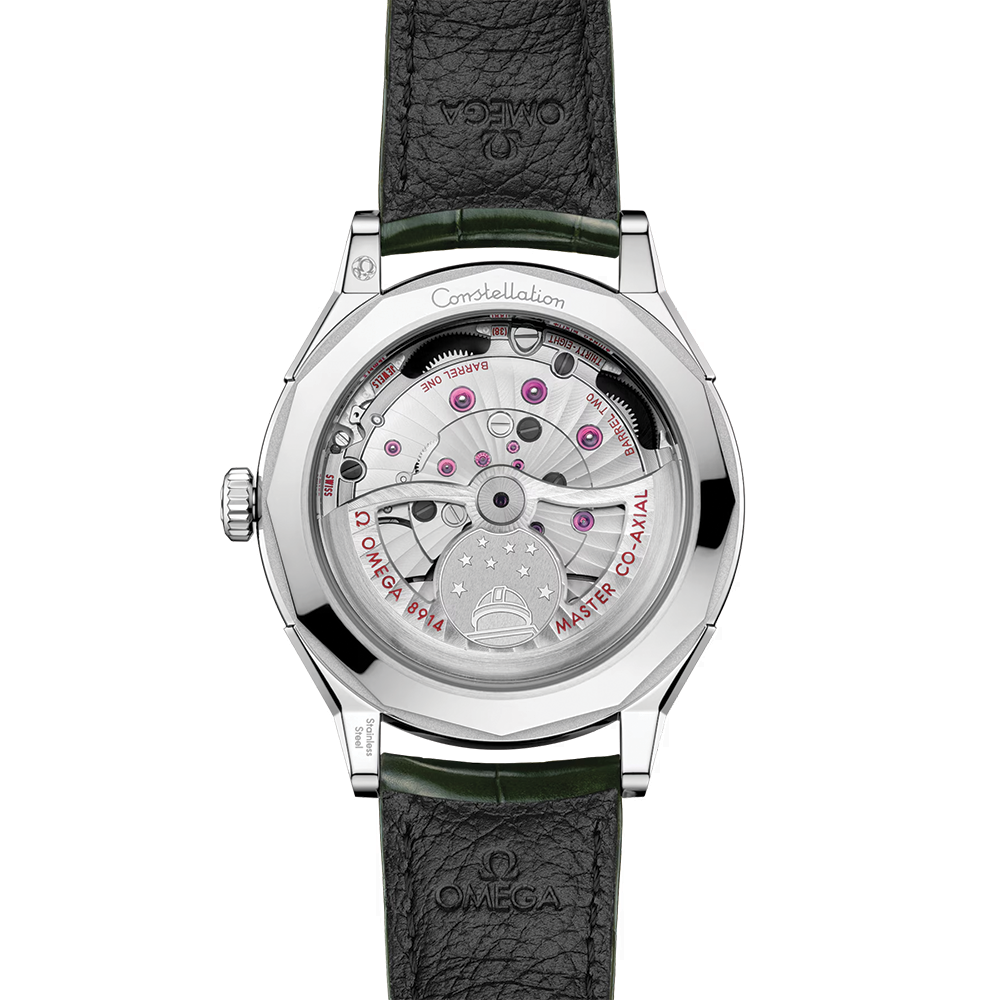 Constellation Observatory 39.4mm - Green on Leather Strap