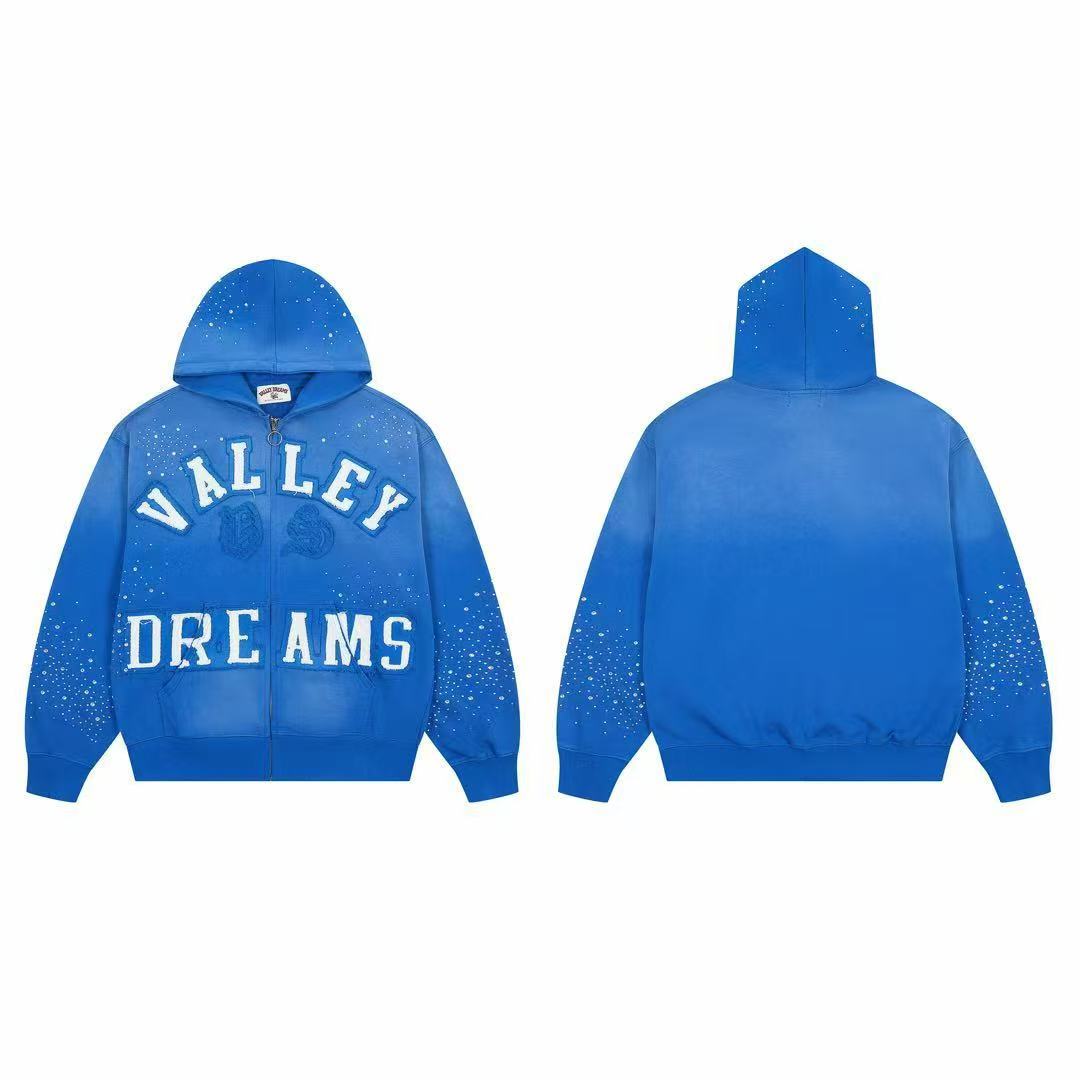 Vale Forever Classico Zip Up Hoodie Sapphire Blue