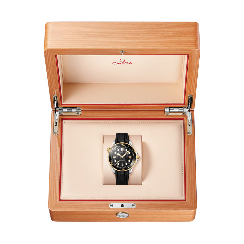 Seamaster Diver 300M Steel and Yellow Gold 42mm - Black on Rubber Strap