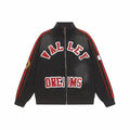 Valley Dreams Red Stripe Varsity Zip Track Jacket