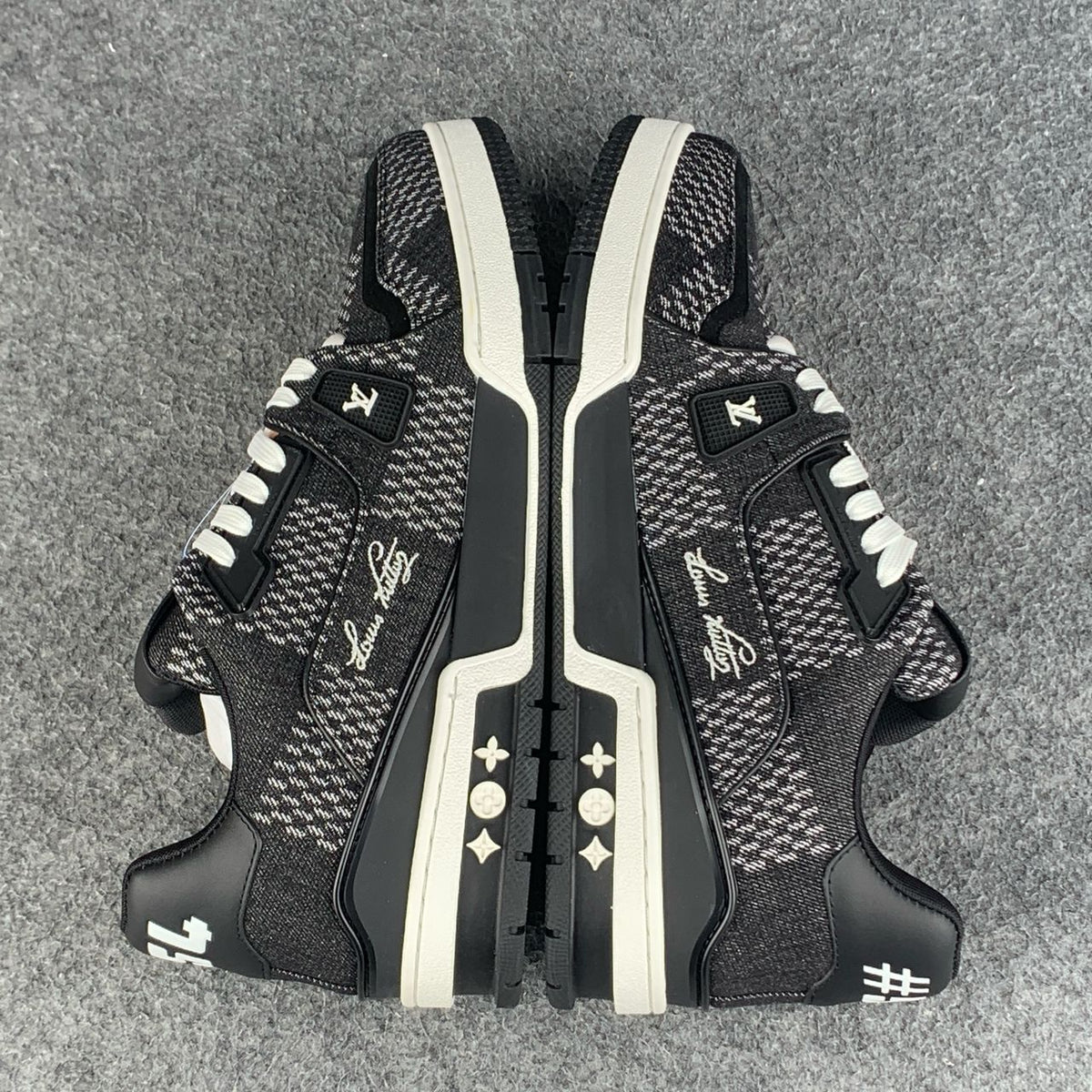 LV Trainer “Black Damier 3D Denim”