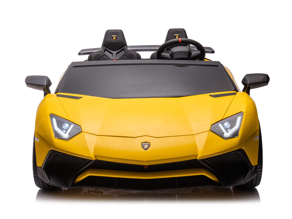 24V Lamborghini Aventador 2 Seater Ride on Car for Kids - Yellow