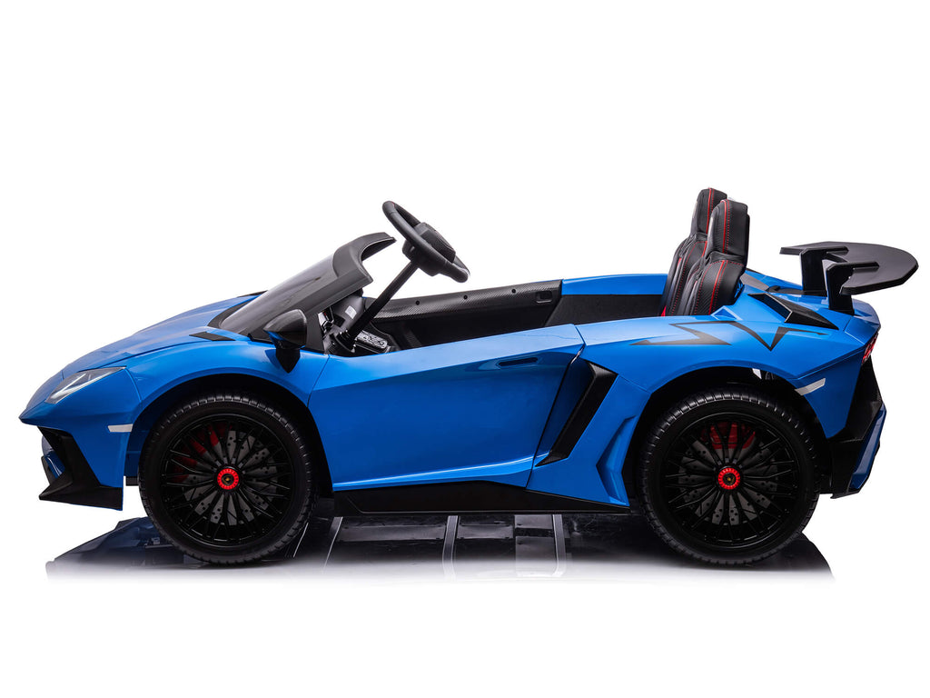 24V Lamborghini Aventador 2 Seater Ride on Car for Kids - Blue
