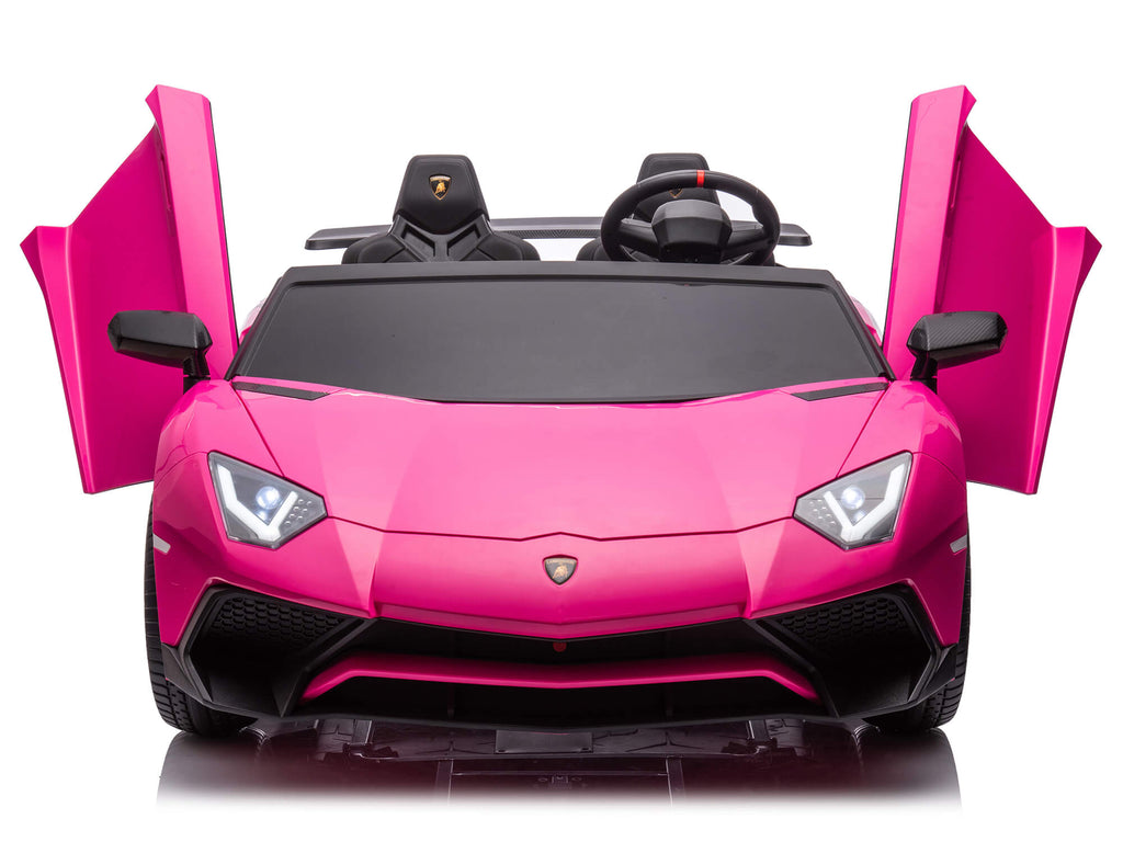 24V Lamborghini Aventador 2 Seater Ride on Car for Kids - Pink