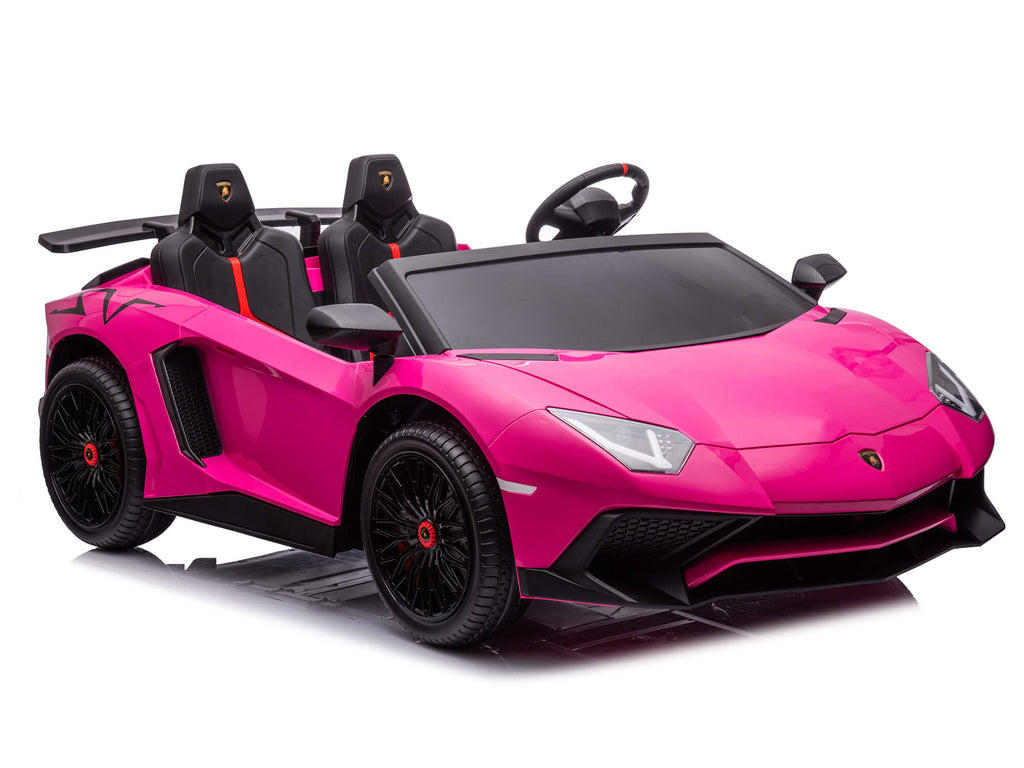 24V Lamborghini Aventador 2 Seater Ride on Car for Kids - Pink