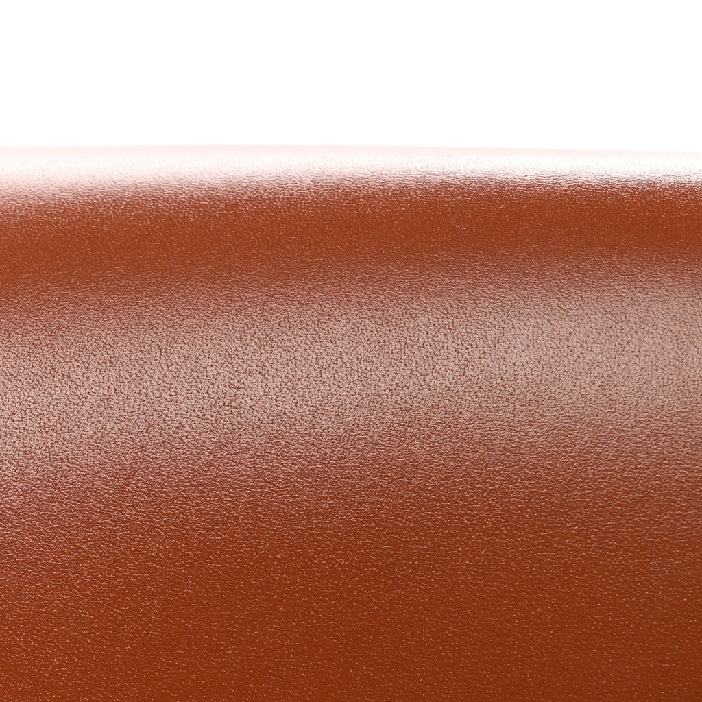 Box Calfskin Medium Bobby Flap Dark Tan