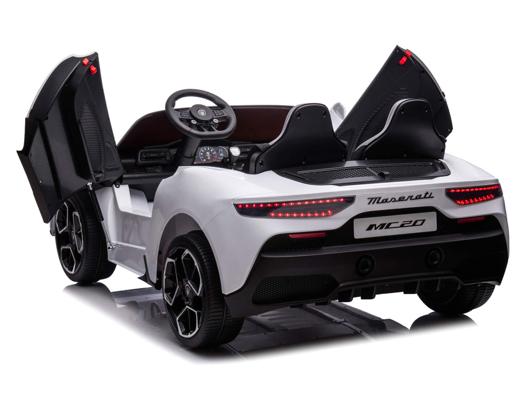 24V Maserati MC20 Two-Seater Kids Ride On Car with Remote - White