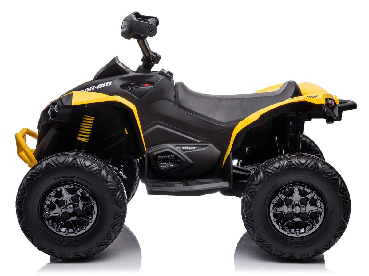 24V Can-Am Kids Renegade 4WD Ride-On Quad - Yellow