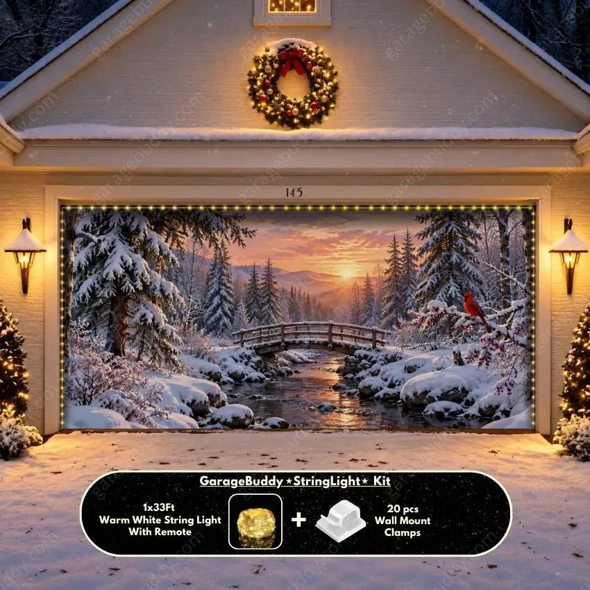 Cardinal Creek | Christmas Garage Door Cover