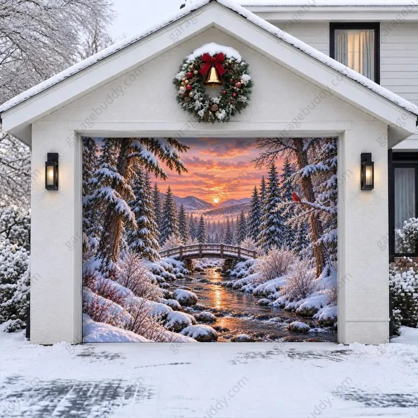 Cardinal Creek | Christmas Garage Door Cover