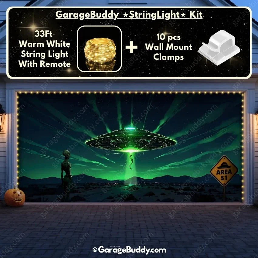 Alien Abduction | Halloween Garage Door Cover