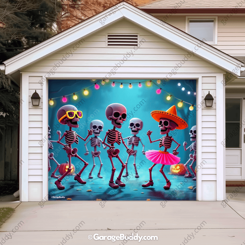 Boogie Bones | Halloween Garage Door Cover