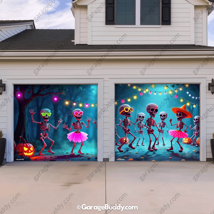 Boogie Bones | Halloween Garage Door Cover