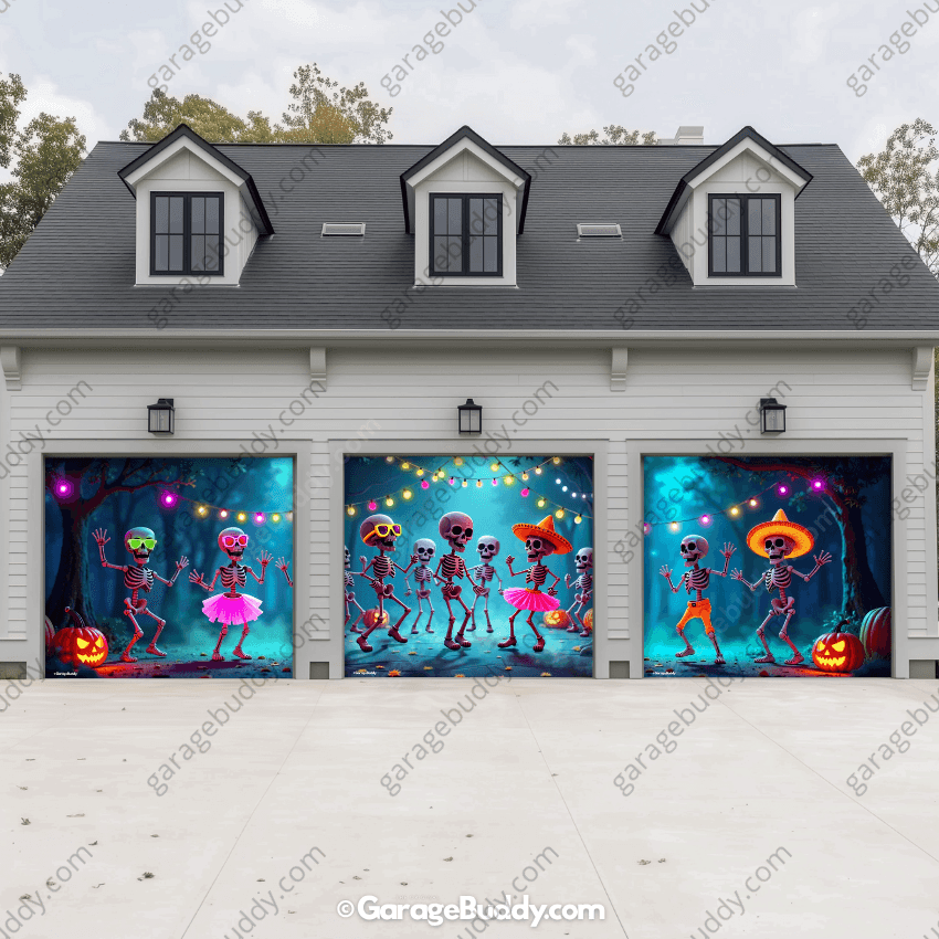 Boogie Bones | Halloween Garage Door Cover