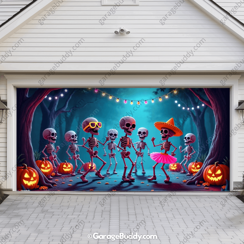Boogie Bones | Halloween Garage Door Cover
