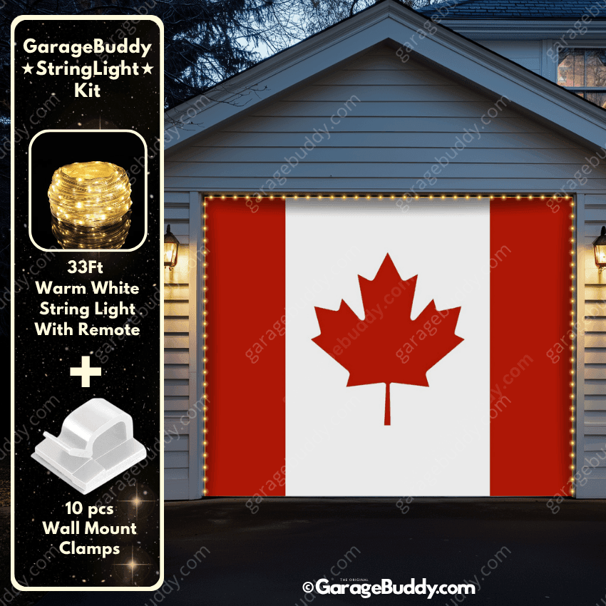 Canada Flag (Plain) | Patriotic Garage Door Cover