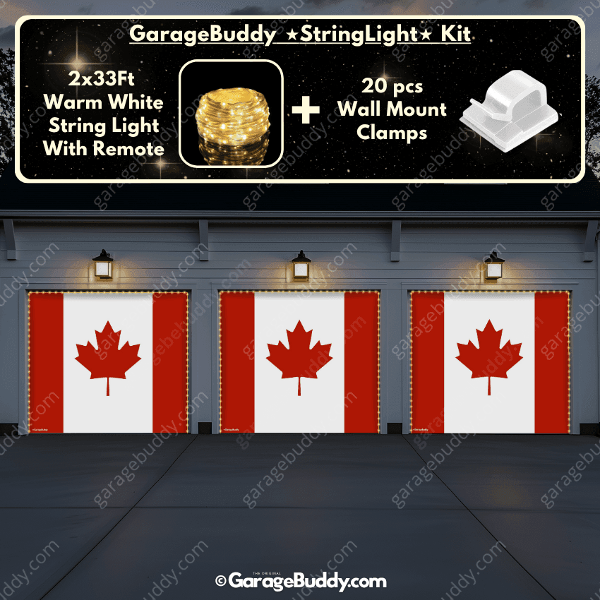 Canada Flag (Plain) | Patriotic Garage Door Cover
