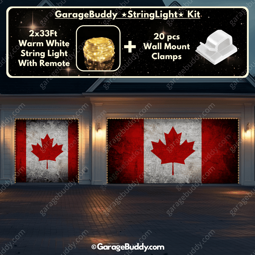 Canada Flag (Rustic) | Patriotic Garage Door Cover