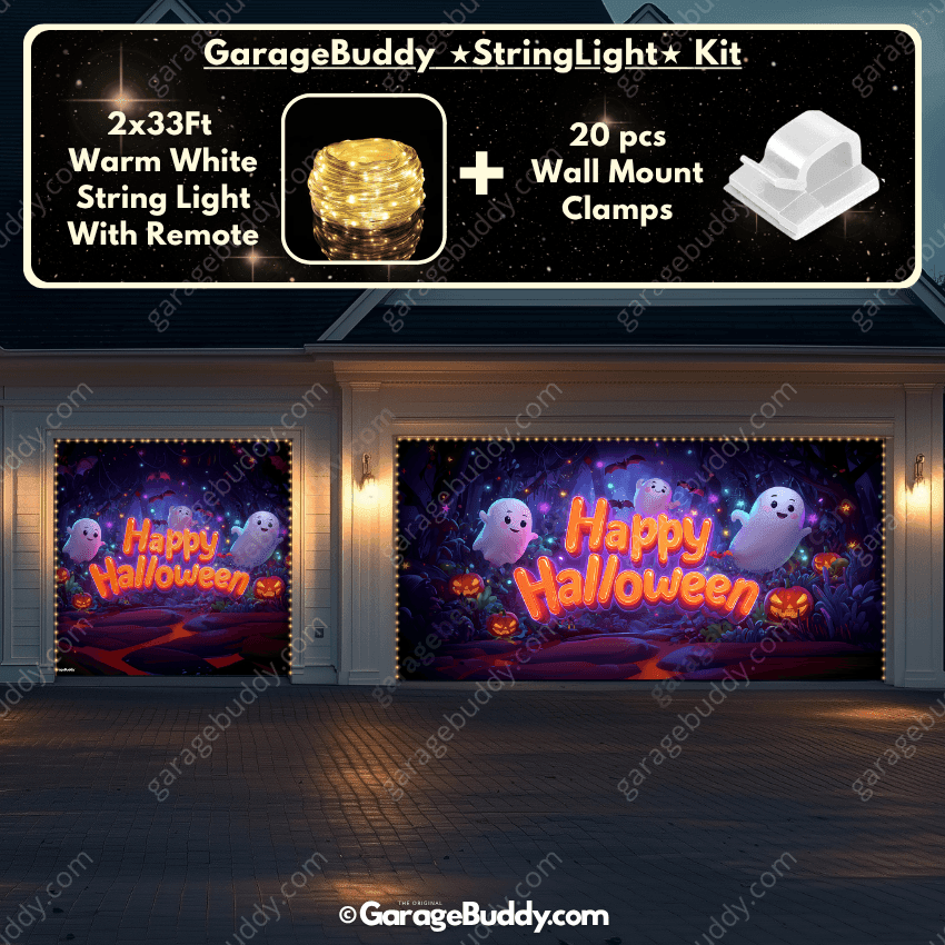 Ghost Party (Glow) | Halloween Garage Door Cover