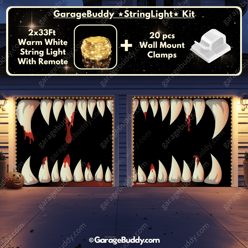 Monster Teeth | Halloween Garage Door Cover