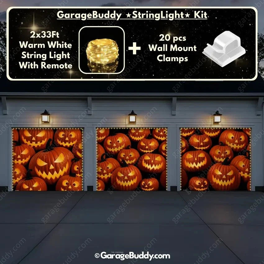 Pumpkin Parade (Glow)  | Halloween Garage Door Cover