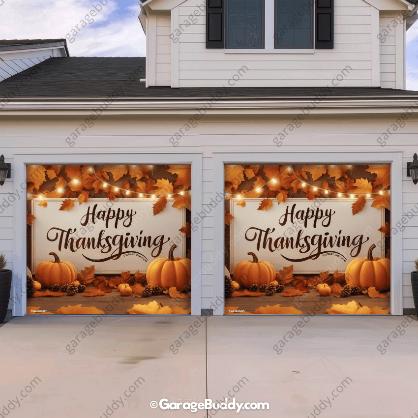 Happy Thanksgiving (B) | Festive Garage Door Cover