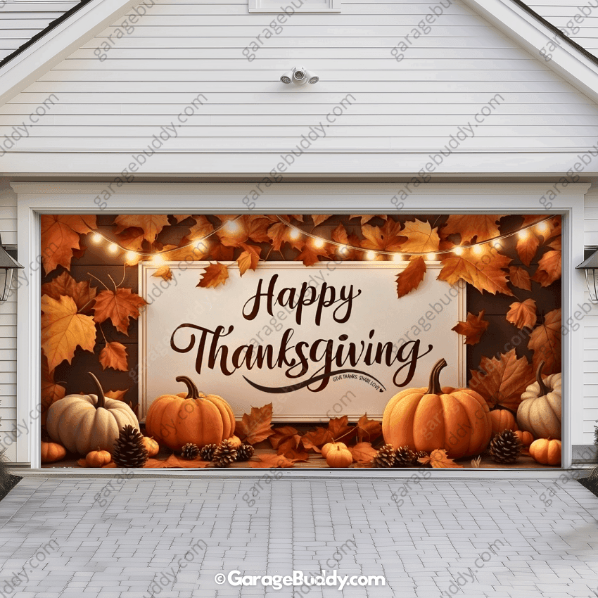 Happy Thanksgiving (B) | Festive Garage Door Cover