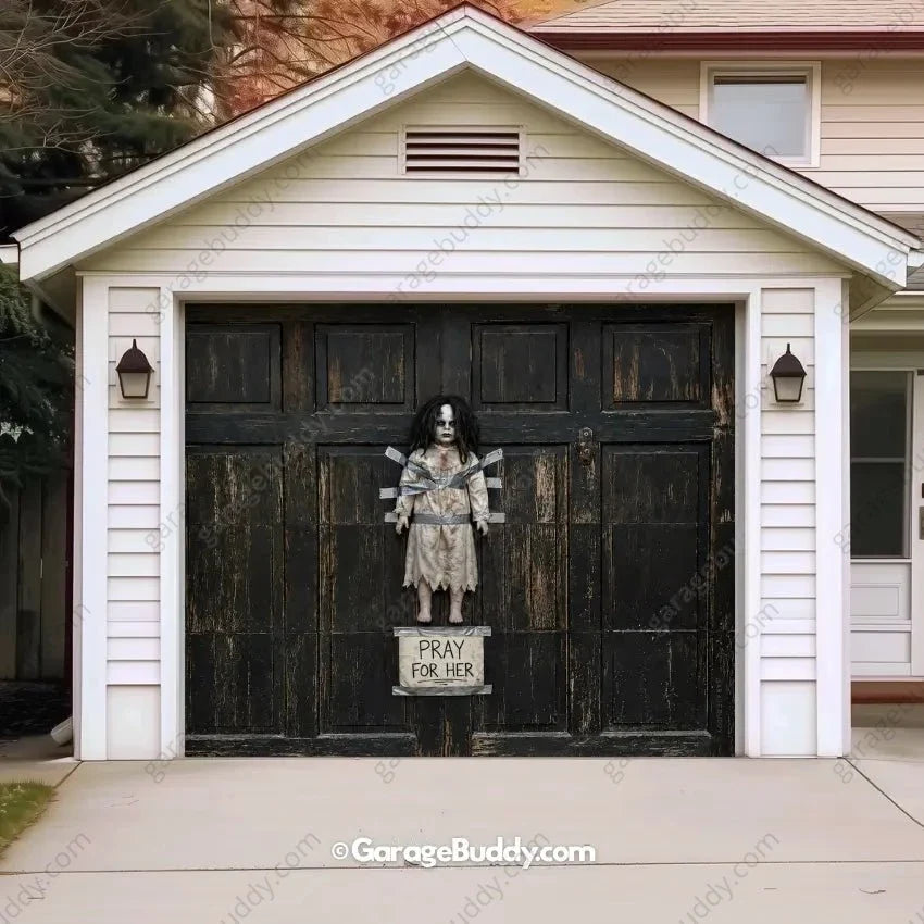 The Cursed Doll | Halloween Garage Door Cover