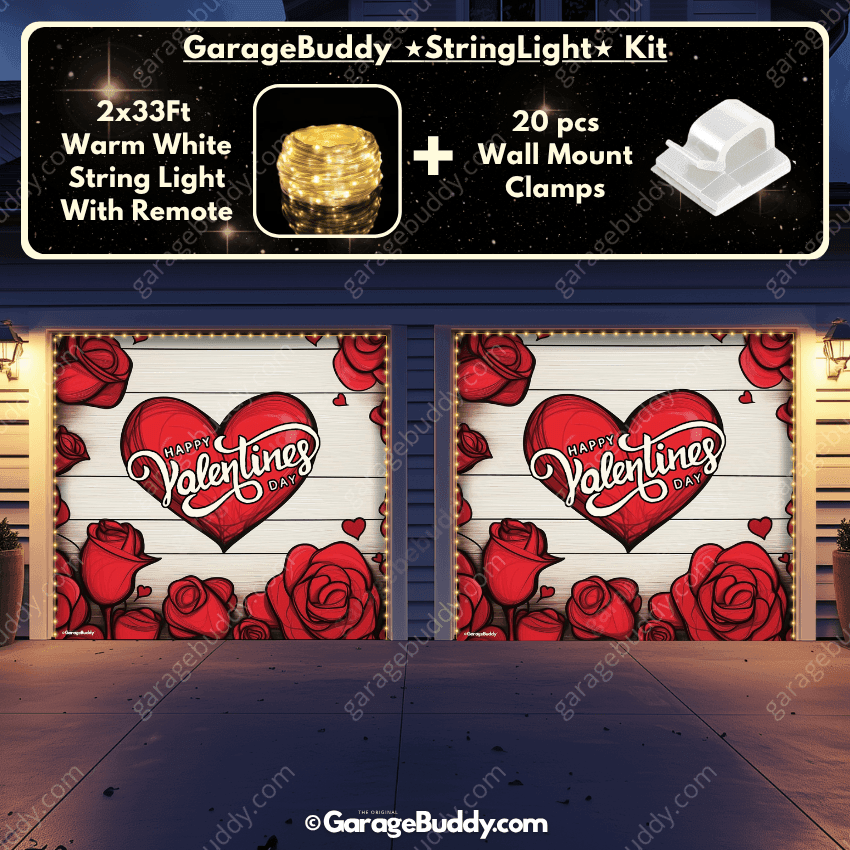 Valentine's Day (Roses) | Festive Garage Door Cover