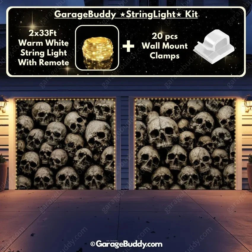 Wall of the Dead | Skull Halloween Garage Door Cover