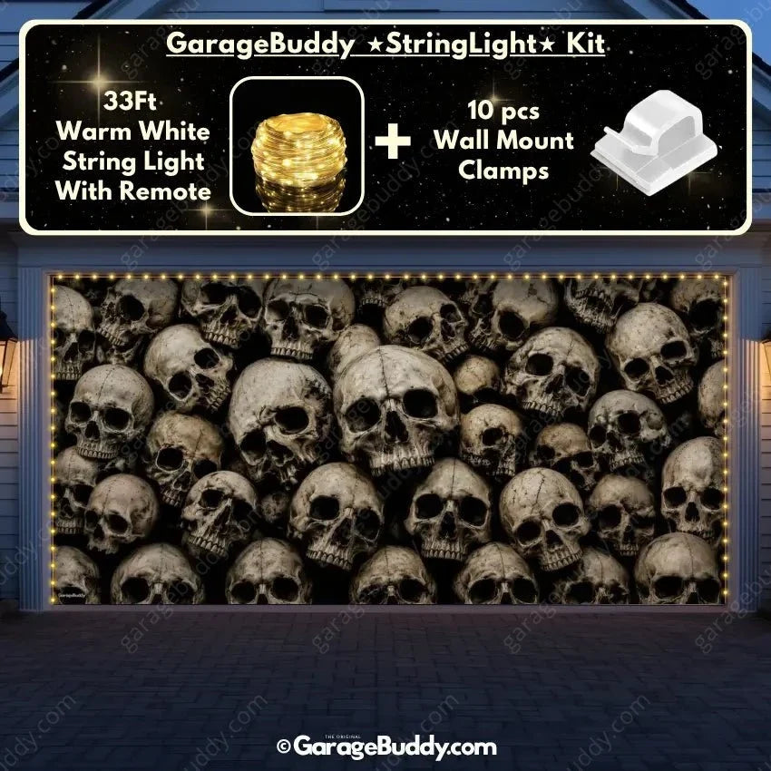 Wall of the Dead | Skull Halloween Garage Door Cover