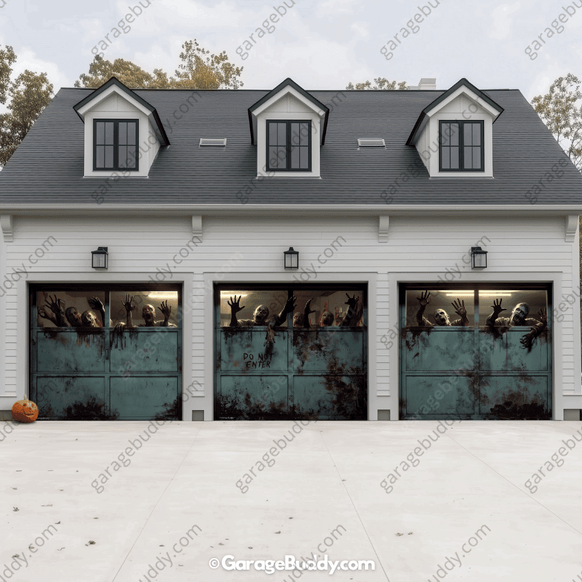 Zombie Breach | Halloween Garage Door Cover