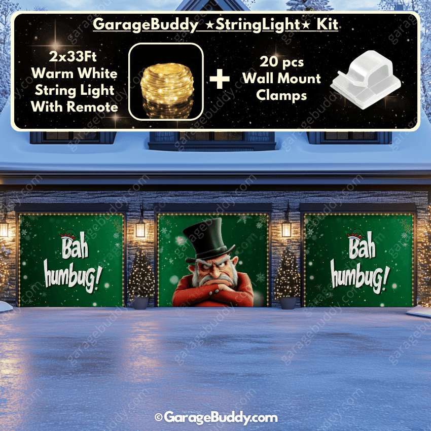 Bah Humbug | Christmas Garage Door Cover
