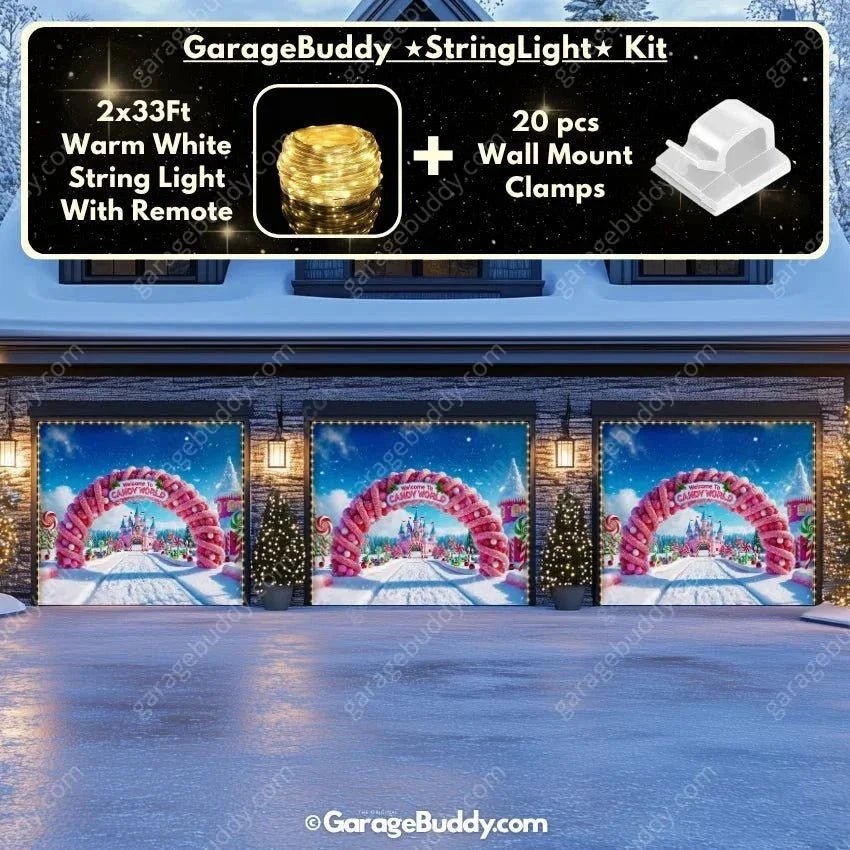 Candy World | Christmas Garage Door Cover