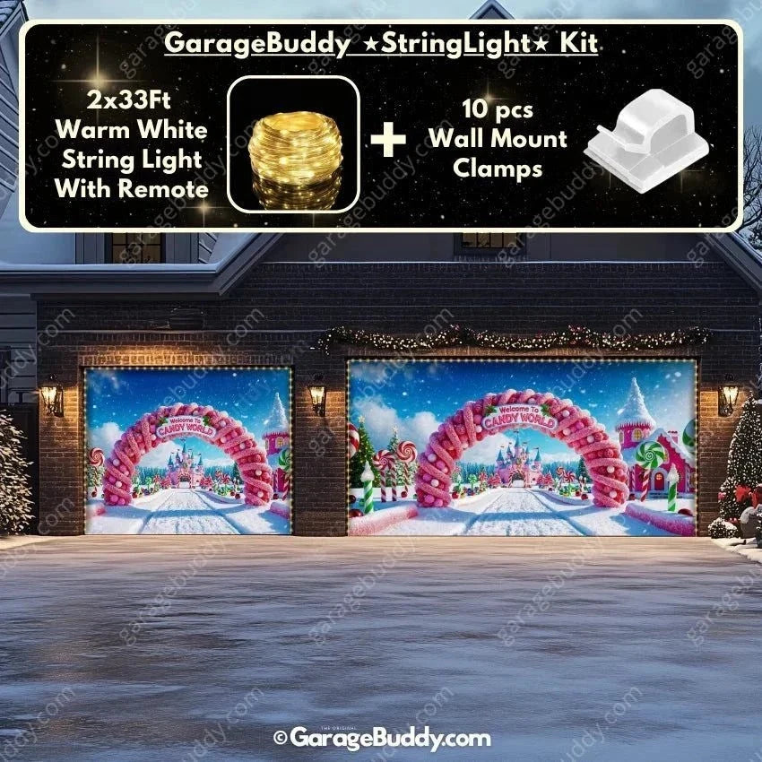 Candy World | Christmas Garage Door Cover