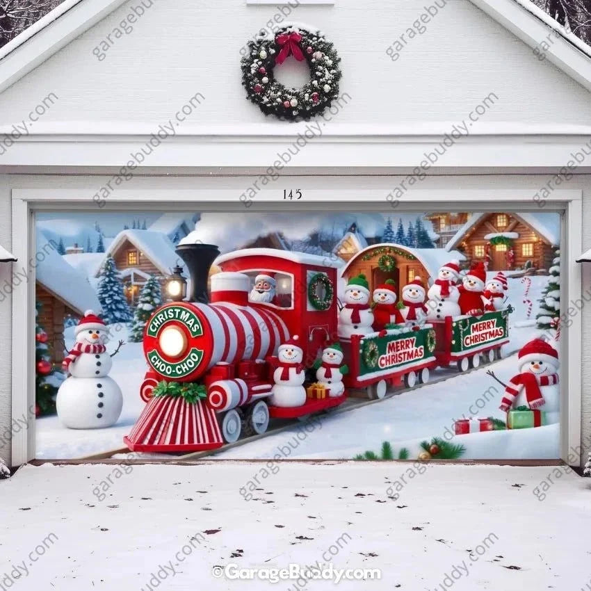 Christmas Choo-Choo | Christmas Garage Door Cover