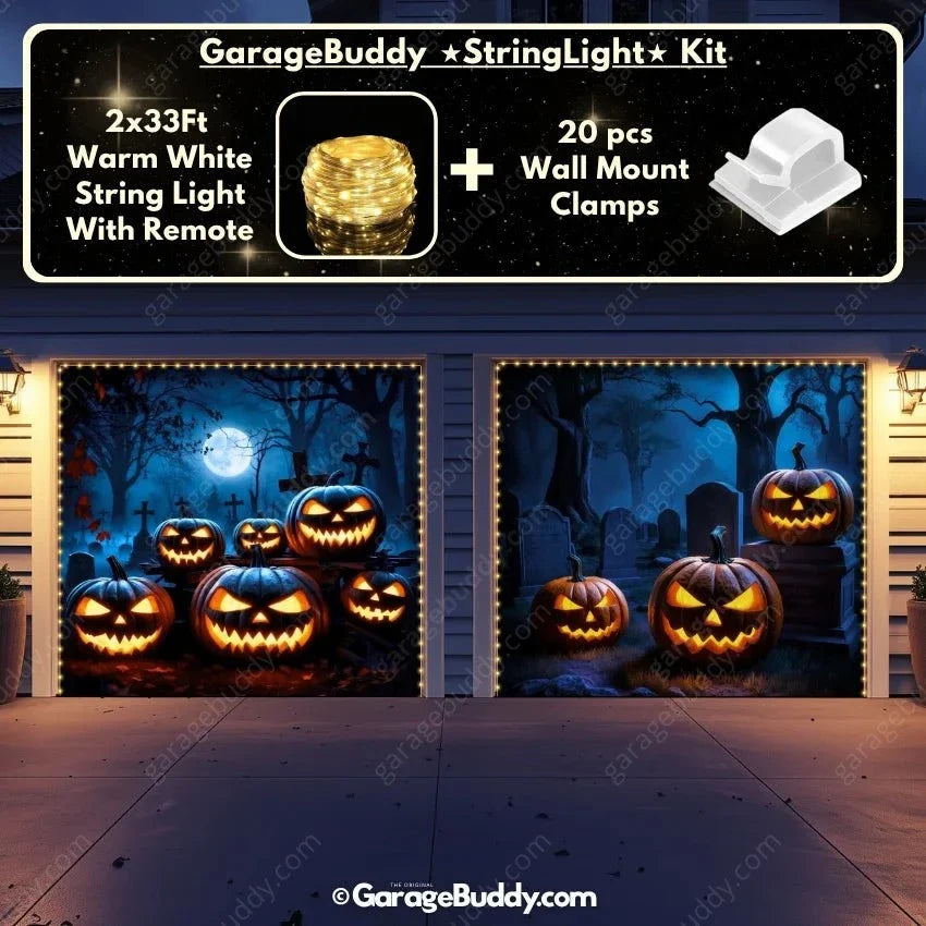 Cursed Pumpkins (Glow) | Halloween Garage Door Cover