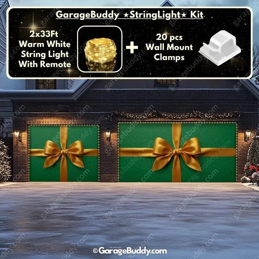 Gift Wrap (Green) | Christmas Garage Door Cover
