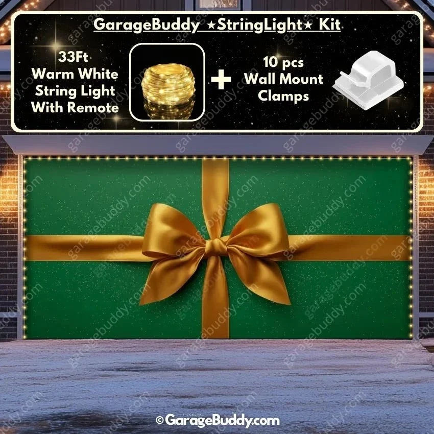 Gift Wrap (Green) | Christmas Garage Door Cover