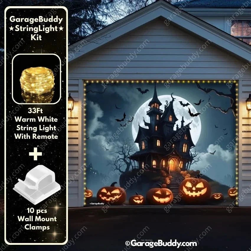 Haunted House | Halloween Garage Door Cover