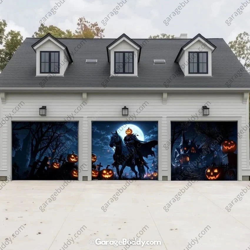 Headless Horseman (Glow) | Halloween Garage Door Cover