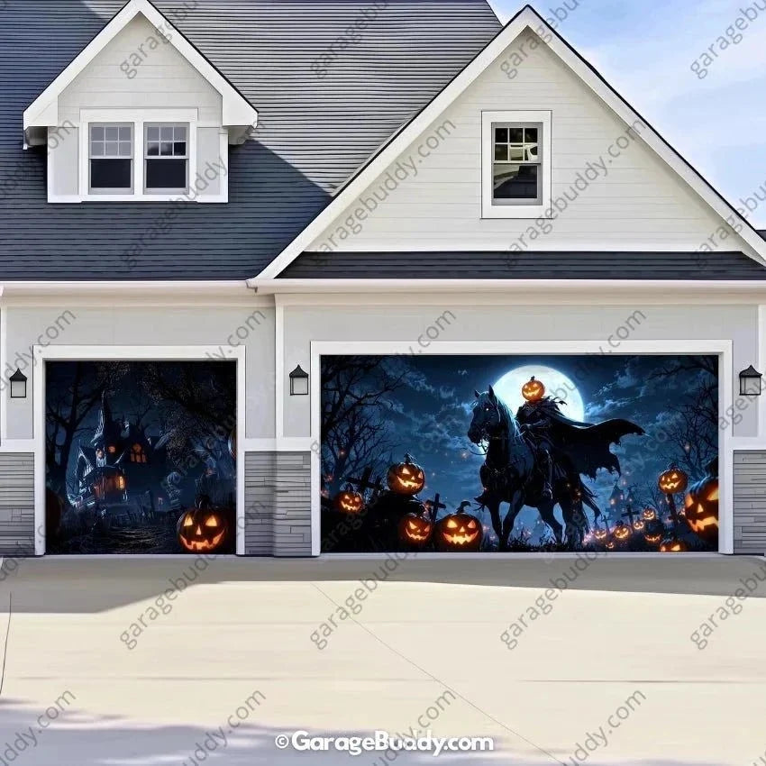 Headless Horseman (Glow) | Halloween Garage Door Cover