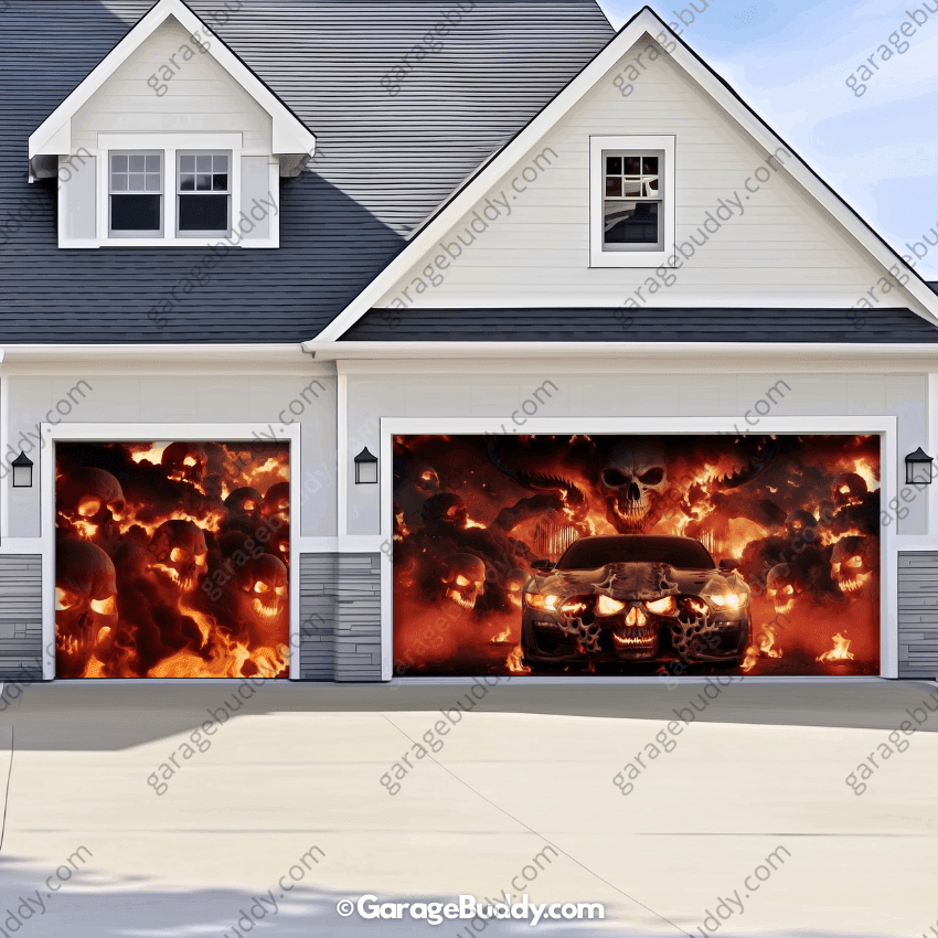 Hell Ride | Halloween Garage Door Cover