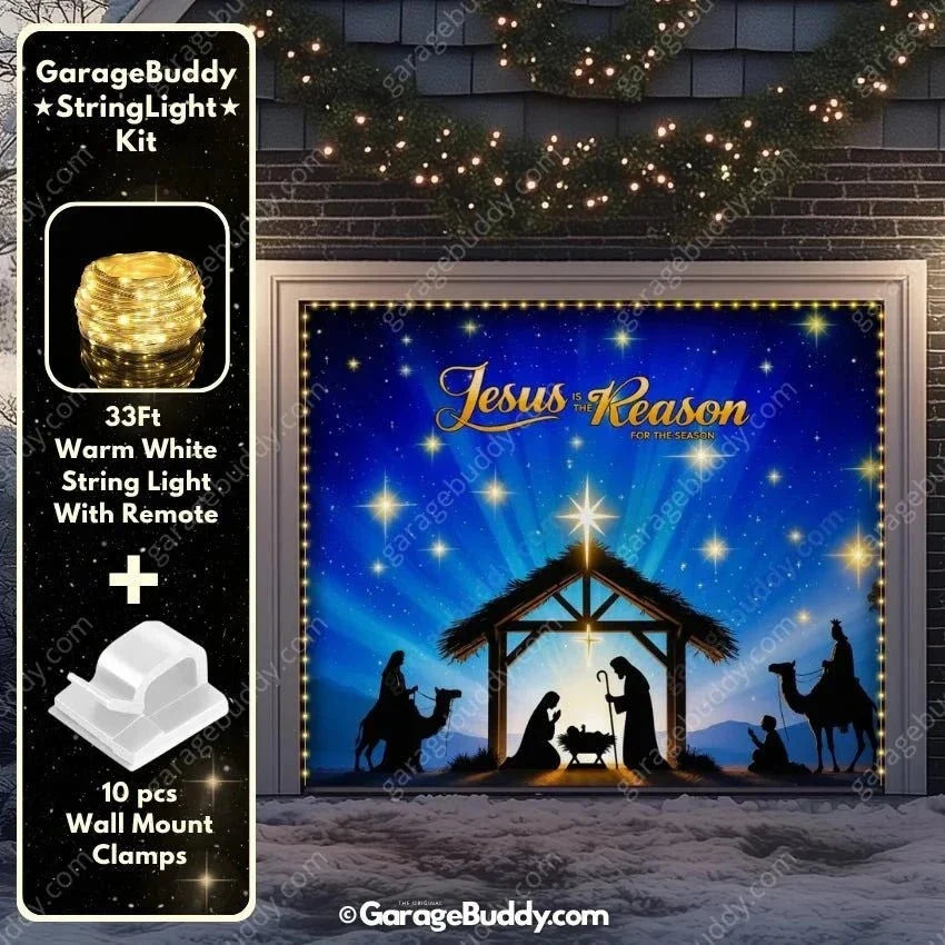 Jesus is the Reason | Christmas Garage Door Cover