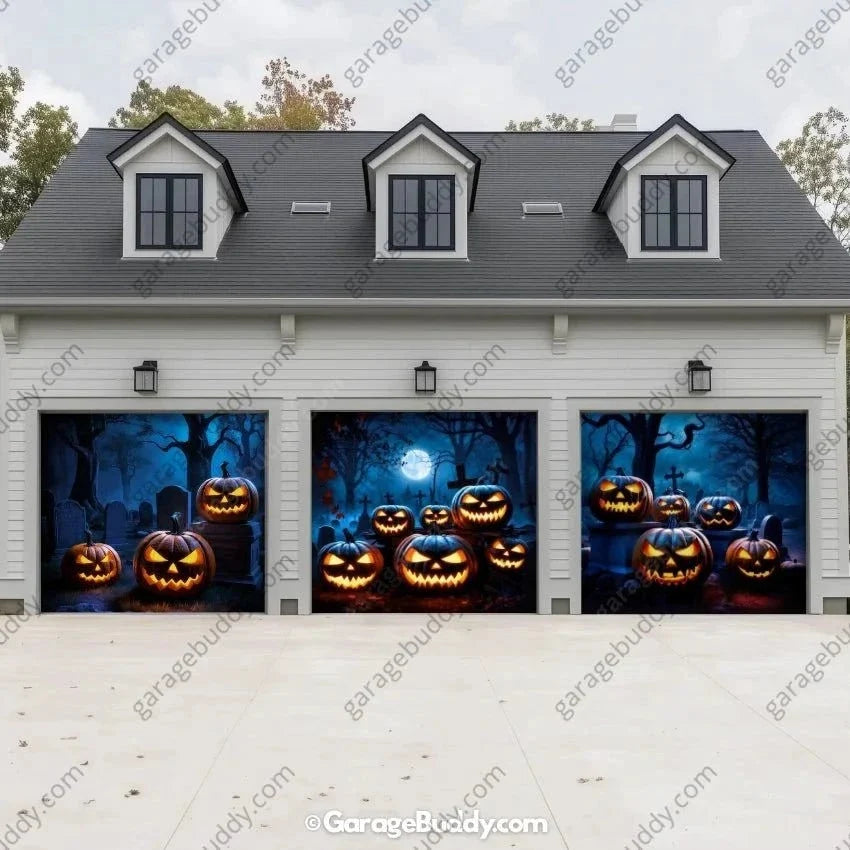 Cursed Pumpkins | Halloween Garage Door Cover