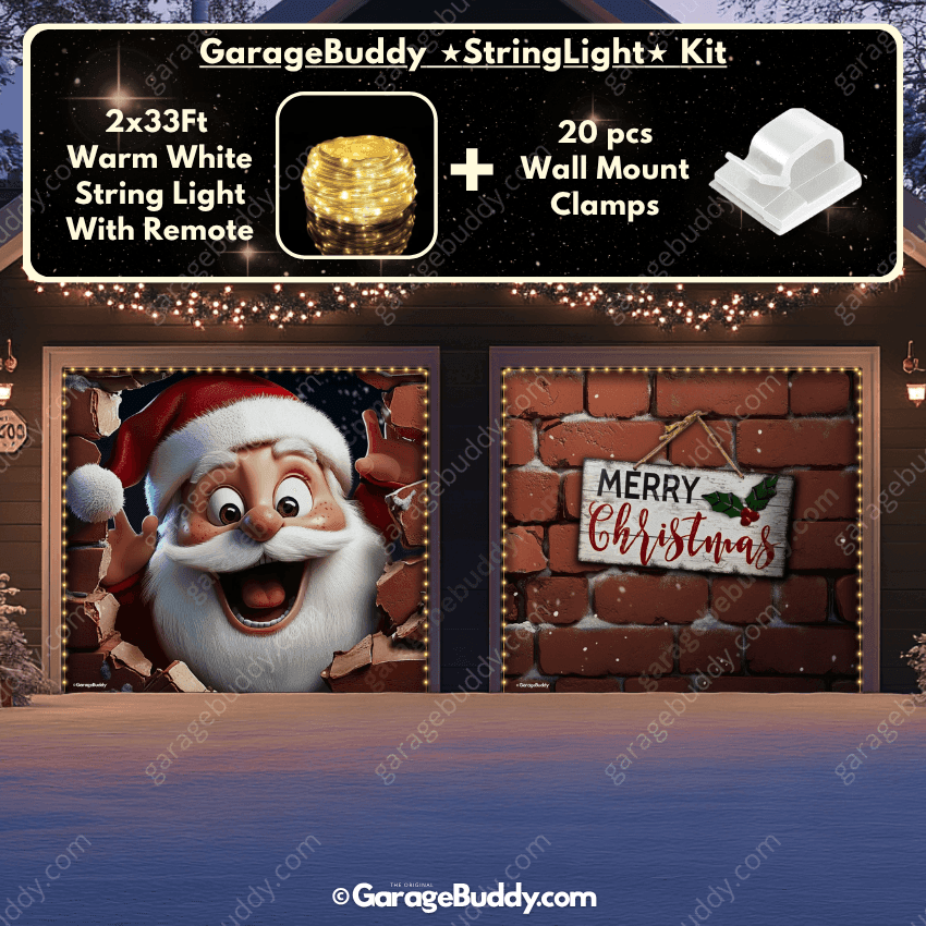 Santa's Surprise | Christmas Garage Door Cover