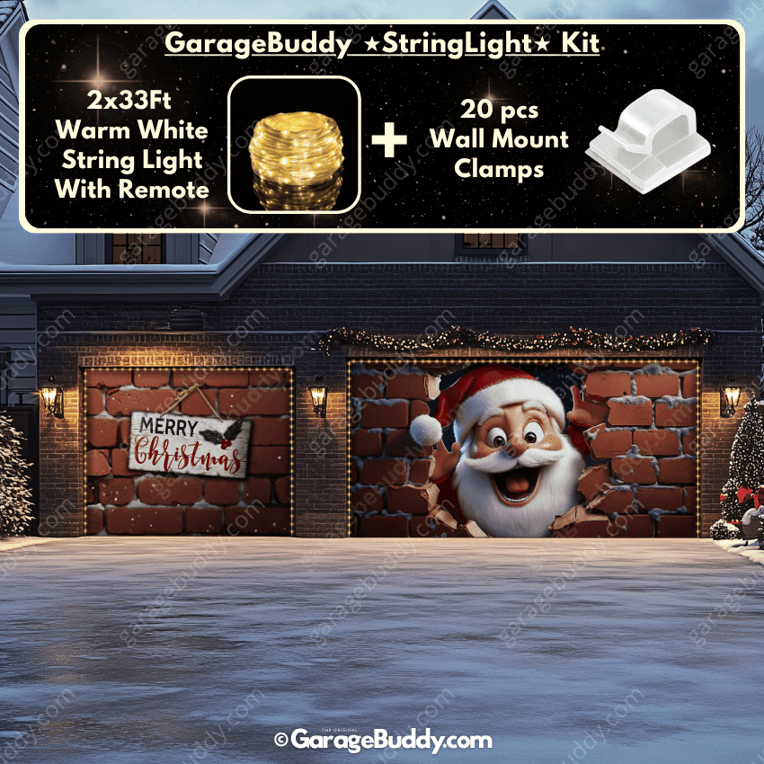 Santa's Surprise | Christmas Garage Door Cover