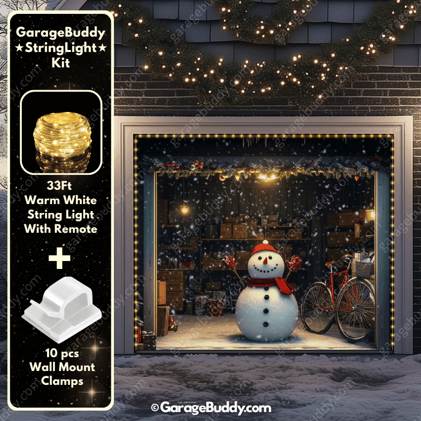 Snowy The Snowman | Christmas Garage Door Cover