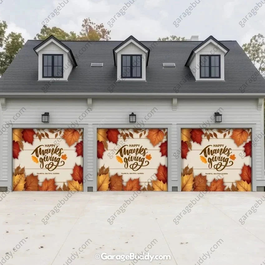 Happy Thanksgiving | Festive Garage Door Cover