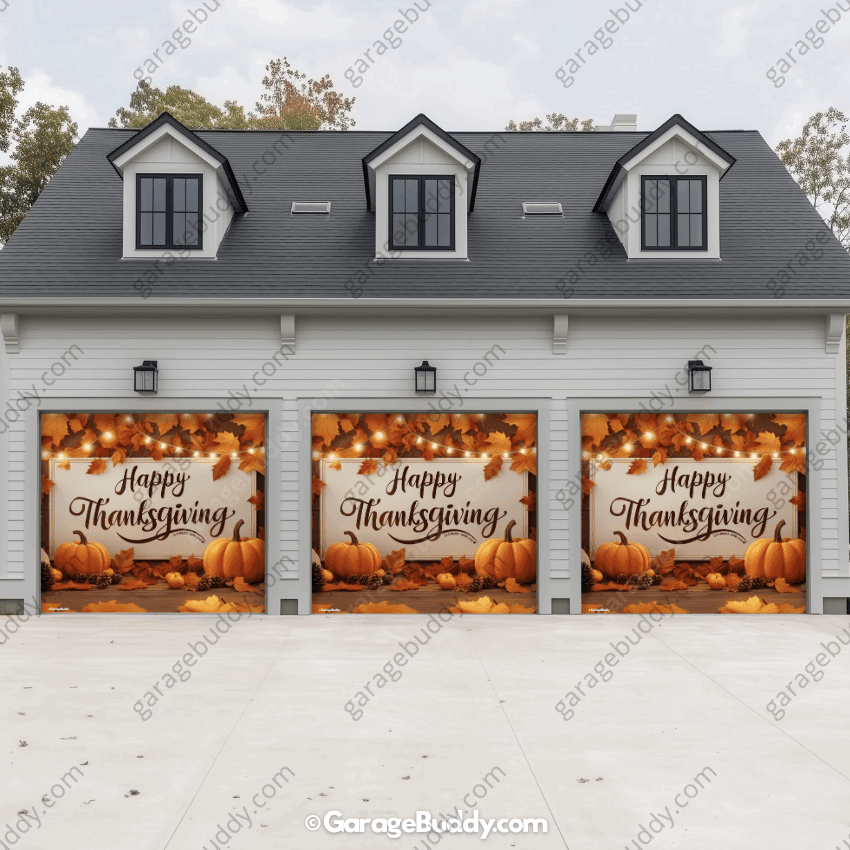 Happy Thanksgiving (B) | Festive Garage Door Cover